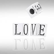 Rectangular Love Silver Bead TBD018 - Jewelry